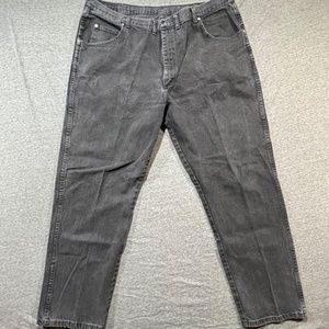 Wrangler Rugged Wear Men's Cotton Black Wash Jeans Size 44x32